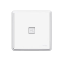 施耐德 单联五类电脑插座 86型百兆网络信息插座面板 智意系列 经典白色(单位:个)