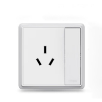施耐德 16A三孔空调插座带开关 86型开16A三孔插座面板 智意系列 白色(单位:个)
