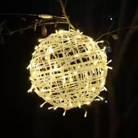 奥托多尔 led藤球灯 白壳暖光 20CM—5只装[220V]超亮藤球+5米连接线(单位:套)