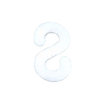 艾克心 塑料链条S扣 连接扣6mm小号 白色20个/包(单位:包)