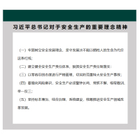 美瑞欧 安全生产的重要理念精神提示牌 KT板 带黑边框 800*600mm 5mm 定制件(单位:张)货期4天
