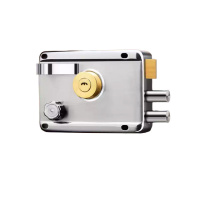 美瑞欧 通用型老式防盗外装门锁 1.0不锈钢 201品质款 -铜芯铜舌-左开-切边(单位:个)
