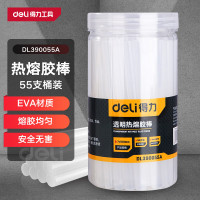 序号362 得力(deli) 高粘性热熔胶枪胶棒胶条 55支桶装 7*100mm/DL390055A(单位:桶)货期4天