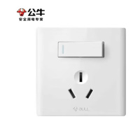 公牛(bull) 86型暗装 墙壁开关面板G25E204一开16A插座 10个/组(单位:组)