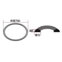 Hittery 井盖专用垫圈 铸铁半圆款700mm(单位:个)
