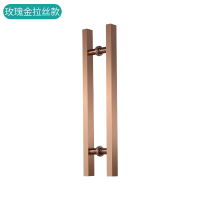 Hittery 不锈钢门把手木门拉手 玫瑰金色 拉丝无指纹 加厚无指纹长1800mm孔距1500mm (单位:对)