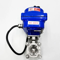 奥托多尔 电动三片式球阀 三片式闸阀 Q911F-16P DN50 DC24V F型接线(单位:个)