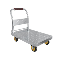 奥托多尔 钢板拉货手推车搬运车平板车便携折叠手拉车特厚钢板6寸j音烽火轮110*65重型 载重2400斤(单位:个)