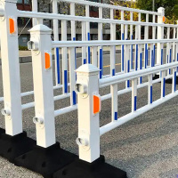 汇特益 护栏高80cm*3.08米 竖杆0.8 横梁1.0 立柱1.2 一片两个立柱为一套颜色 蓝白(单位:套)