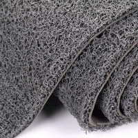 Hittery PVC防滑喷丝圈灰色地毯 1.5米宽*10米长 定制( 单位:卷)