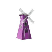 Hittery 户外装饰电动大风车 木风车 紫色 2m 底座0.9米*0.9米(单位:个)