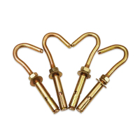 美瑞欧 拉爆钩 国标膨胀勾 拉爆螺丝吊钩螺栓彩锌挂钩电带勾 M6*80(单位:个)