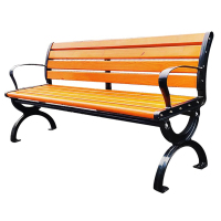 Hittery 公园椅户外长椅子 进口防腐木长1.5米 有靠背小八字加厚 (单位:张)