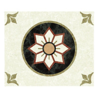 美瑞欧 地垫 密实底 1.58*1.58m PVC塑胶 厚度2mm大理石几何拼花 定制(单位:张)