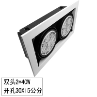 汇特益 led射灯 双头2*40W(开孔30*15cm) 外壳白色(单位:个)