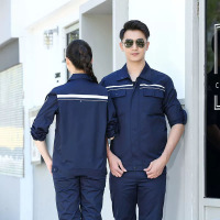 美瑞欧 劳保服 夏季薄款长袖(藏蓝色双反) 180(单位:套)