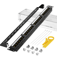 恒德升 网络配线架千兆工程24口六类配线架 HDS-A499S-WDT230