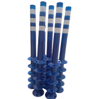 美瑞欧 塑料警示柱 71CM(含螺丝)全新料 带反光 直径7cm 蓝色 起订20(单位:根)