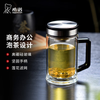 杯 希诺/HEENOOR XN-7006双层加厚隔热带手柄 透明 420ml