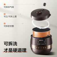 美的(Midea)电压力锅 新款电高压锅多功能电压力煲一锅 双胆电饭煲 智能预约 MY-YL60Easy203
