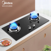 美的(Midea)燃气灶天然气双眼灶家用大火力JZT-QTW15