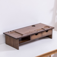 倍方(befon) 电脑显示器增高架 72730 双抽屉胡桃色