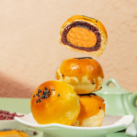 雅觅蛋黄酥经典红豆味 6枚独立包装原味红豆蛋黄酥 1盒装