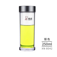 希诺塑料水杯摔不烂泡茶杯2025新款旗舰店户外耐摔杯子 防摔款:银色-XN8043 365ml