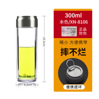 希诺 HEENOOR希诺塑料杯便携男女士防摔PC健身水杯耐热带提环旅行泡茶运动杯子 红色 XN-8106