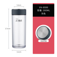 希诺塑料水杯摔不烂泡茶杯2025新款旗舰店户外耐摔杯子 防摔款:黑色XN8086-300ml