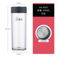 希诺塑料水杯摔不烂泡茶杯2025新款旗舰店户外耐摔杯子 防摔款:灰色XN8087 400ml