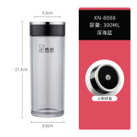 希诺塑料水杯摔不烂泡茶杯2025新款旗舰店户外耐摔杯子 防摔款:殿堂银XN8088 300ml