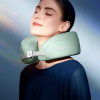 skg 颈椎按摩器N5天青色 护肩颈部脖子U型枕立体环颈稳固支撑热敷仪解放双手