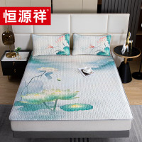 恒源祥 纳凉必备 亚麻冰丝席 天然透气干爽席 高弹力亲肤设计 夏季凉爽席