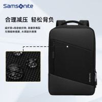 新秀丽(Samsonite)电脑包双肩包男女16寸商务休闲通勤背包大容量出差旅行包 BT6*09001 黑色