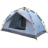 美旅自驾户外野营折叠全自动帐篷3-4人沙滩简易速开双人防雨露营帐篷 两门银胶帐篷AT-9101