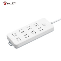 公牛 插座带线 GN-317 独立开关办公室插排插线板排插6孔 有线六插位3米