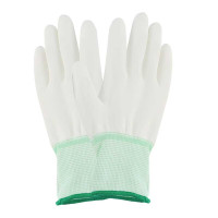 汉盾 HD-GP5013 13针涤纶白色 PU涂掌透气防滑耐磨防护手套 白色 9寸 10副/打
