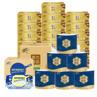 清风纸品组合10:清风金装M号3层100抽*20包*1箱 清风牌卷筒卫生纸(有芯卷纸)155g*18卷*1箱 清风厨房湿