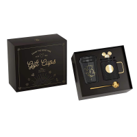 格沵GERM米奇系列风情礼盒(黑)菱形咖啡杯(闪耀黑)+风琴马克杯(青黛黑)黑色GE-DS22-MT1