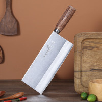 十八子作专业厨师菜刀复合钢刀具 耐滑花梨木柄名典2号桑刀F208-2 *1