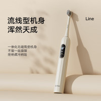 ApiYoo艾优智能数显屏S1电动牙刷清洁护牙龈 生日礼物礼盒 成人情侣款套装送男友/女友成人 月白