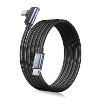 毕亚兹(BIAZE)K181-C-C适用苹果15/16充电线PD240W手游弯头数据线2米(单位:根)黑色