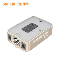 神火手电筒 CL03米白色 挥手感应头灯帽夹灯7W强光续航4.5小时巡逻夜钓灯