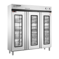 史蒂芬 ZTP1588A2三门中温密胺消毒柜钢化玻璃门透窗4层架臭氧+紫外线+隐藏式发热体机械旋钮控制双控