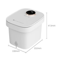 凯诗捷KASJ-T6-WHITE足部按摩器足浴盆自动按摩泡脚桶泡脚盆加热洗脚盆足疗盆 明月白 1个(单位:个)