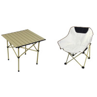 卜任舒SR-8209户外椅户外便携折叠式月亮椅便携式折叠铝合金蛋卷桌组合装 1个(单位:个)