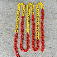 凿山坊 黄红色铁链 警示柱链条 4mm*1米