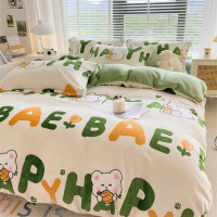 啄木鸟(PLOVER)ZMN-NNR005四件套牛奶绒 被套200*230CM字母兔 1套(单位:套)