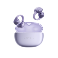 沃品(WOPOW) S18夹耳双麦ENC通话降噪蓝牙耳机三色可选 黑色 霞光紫(单位:副)